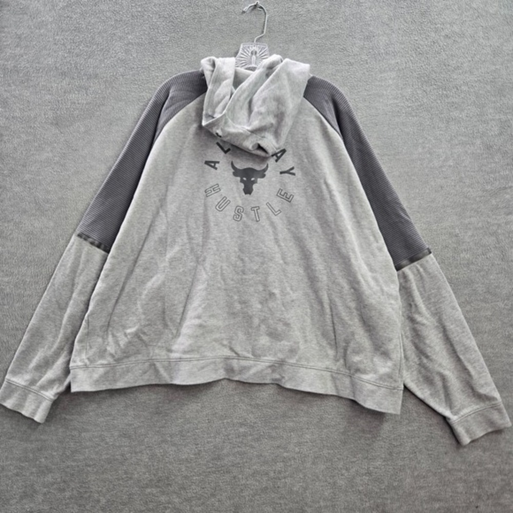 Project Rock x Under Armour Women Sweatshirt Large Gray Hoodie‎ All Day Hustle